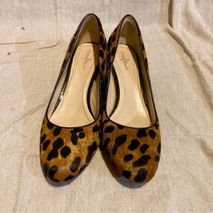 Cole Haan Leopard Print Patent Leather High Heel Pumps 9B